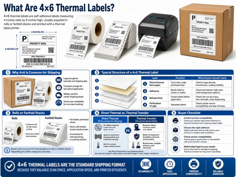 4x6 thermal labels printing shipping barcodes for e-commerce parcels